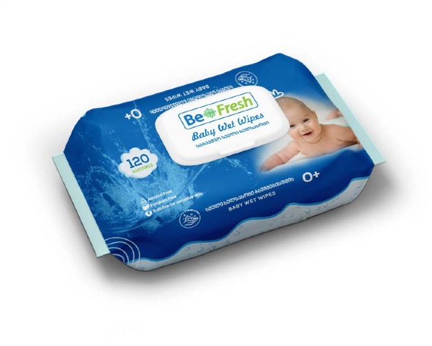 Baby Wet Wipes Blue 120pc