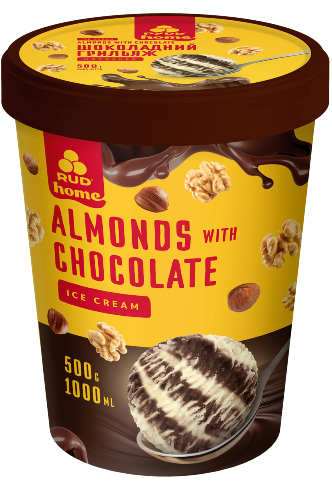 Almonds with Chocolate Ice Cream 500g