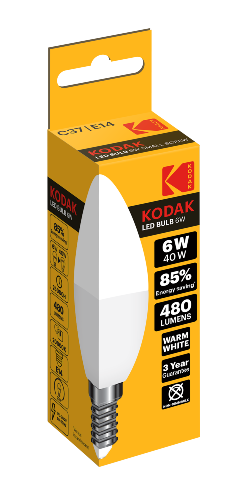 Kodak ნათურა C37 W6 თბილი ნათება